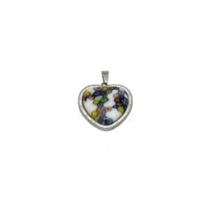 Dije corazón murano y strass