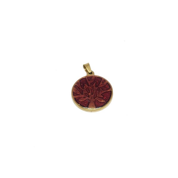 Dije árbol de la vida esmaltado rojo