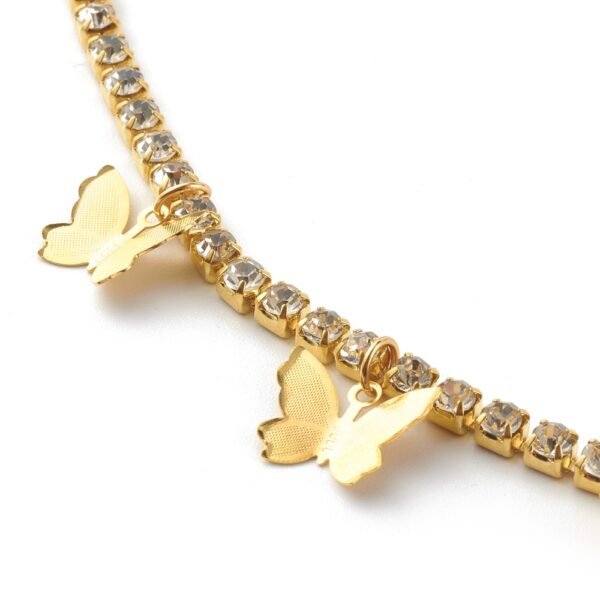Chocker dorado mariposas con circones - Imagen 2