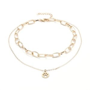 Collar doble patita perro