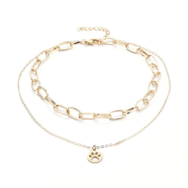 Collar doble patita perro