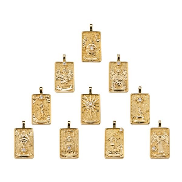 Dije carta del tarot goldfilled oro 18k - Imagen 2