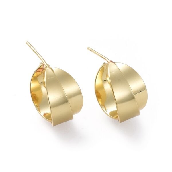 Par de aros argollas doradas