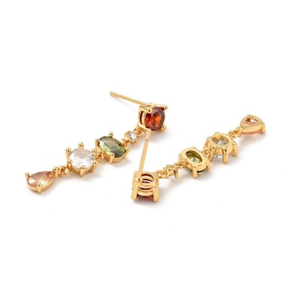 Par aros colgantes laminados oro 18k/goldfilled - Imagen 2