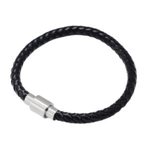 Pulsera cuero trenzado cierre acero