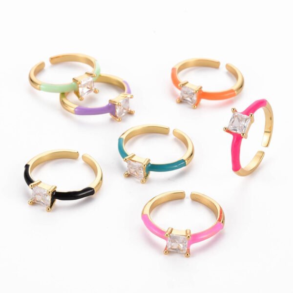 Anillo esmaltado laminado oro 18k/goldfilled