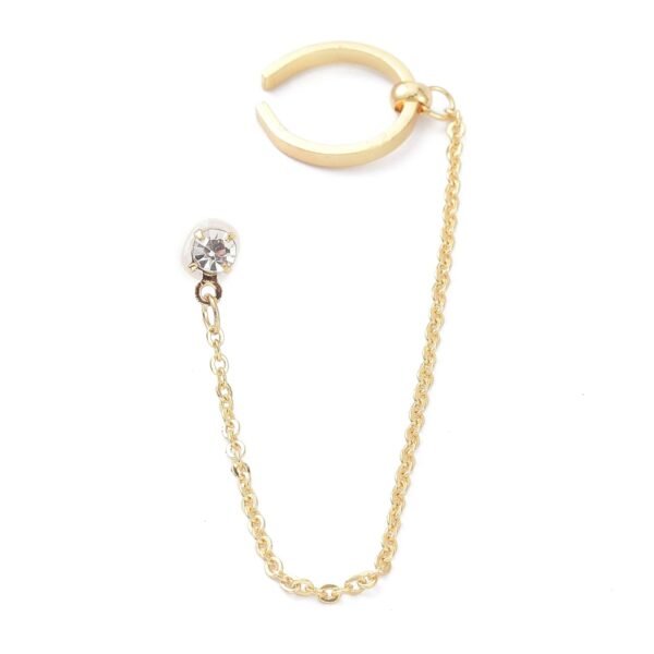 Arito cuff colgante dorado, pasante de plata