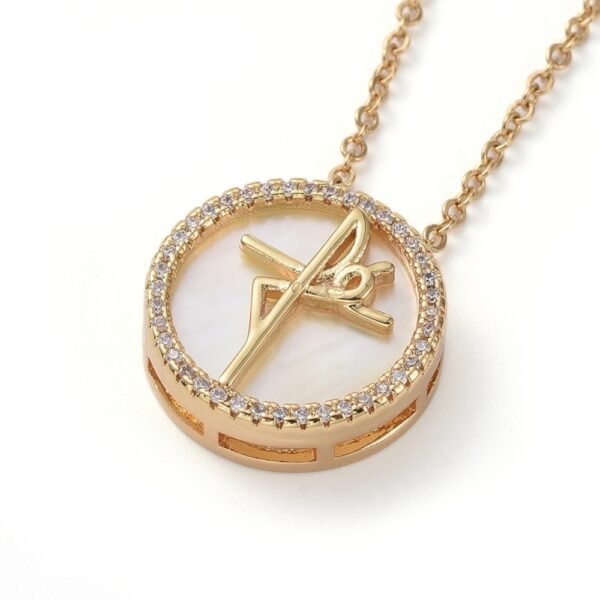 Collar Fé acero dorado