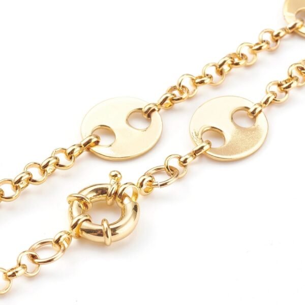 Collar eslabones grandes granos de café - Imagen 2