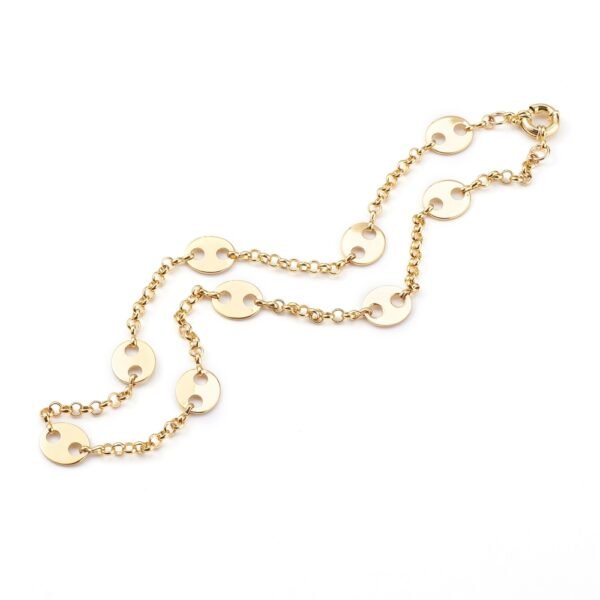 Collar eslabones grandes granos de café
