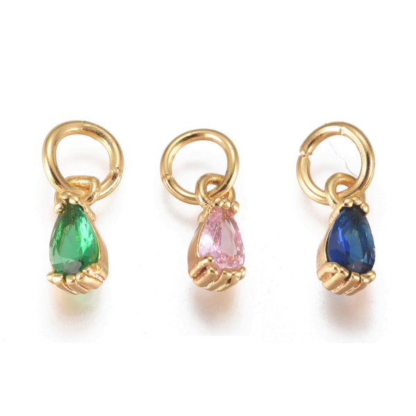 Dije pequeño gota laminado oro 18k/goldfilled