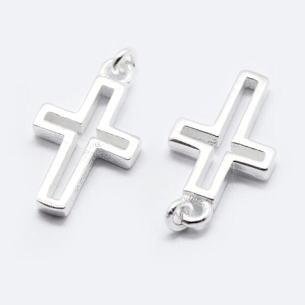 Dije pequeño cruz plata 925