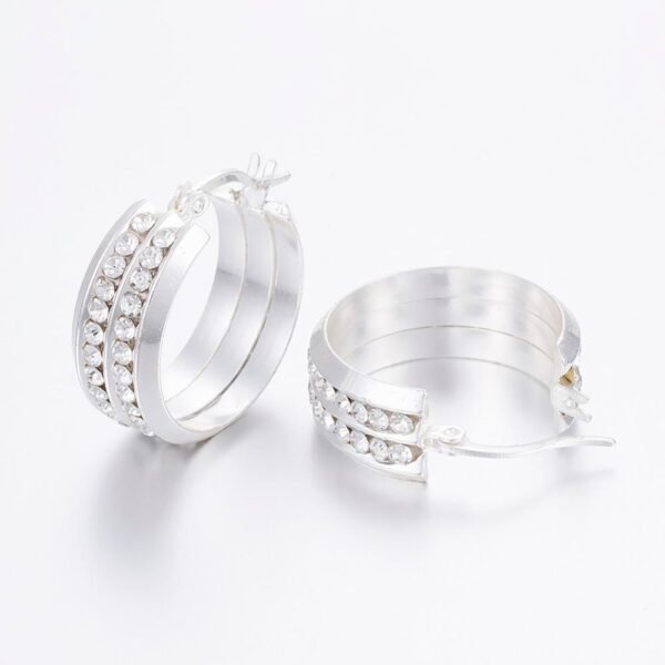 Par de aros cubanos con circones