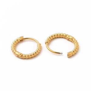 Par de aros laminados oro 18k/goldfilled
