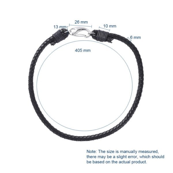 Pulsera envolvente de cuero trenzado - Imagen 3