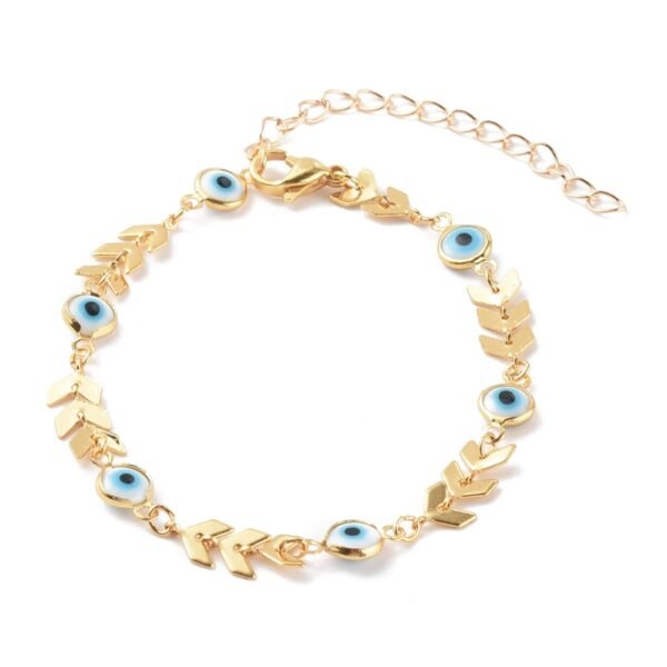 Pulsera esmaltada ojos turcos y flechas