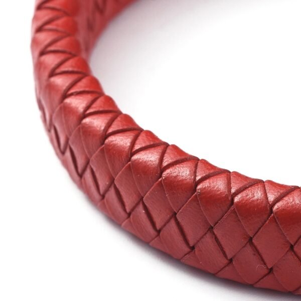 Pulsera tejida de cuero - Imagen 2