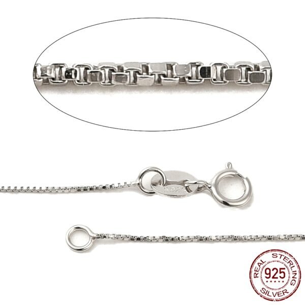 Cadenita cuadrada 0,6mm plata 925