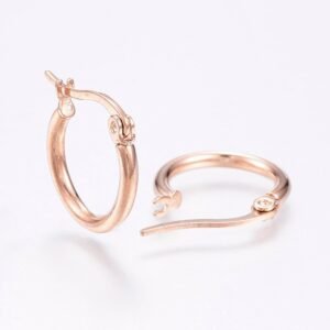 Par aros gold rose/dorado rosé 15mm
