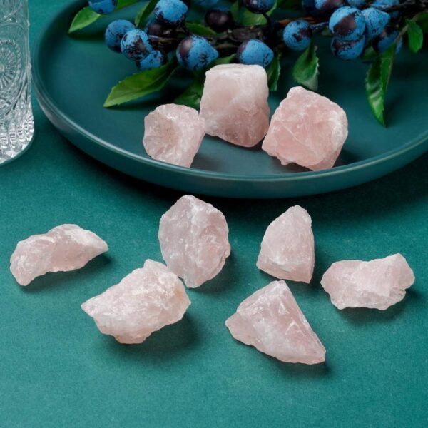 Piedra natural en bruto cuarzo rosa - Imagen 2