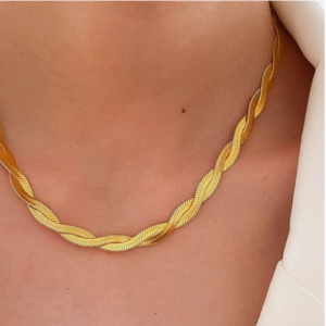 Collar clapton doble entrelazado