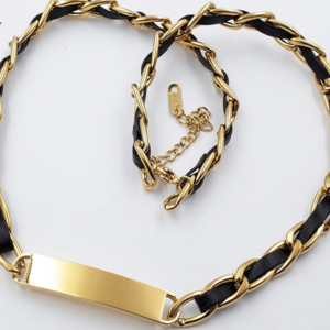 Collar golden con cuero