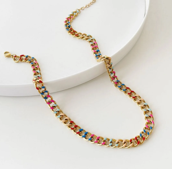 Chocker eslabones coloridos