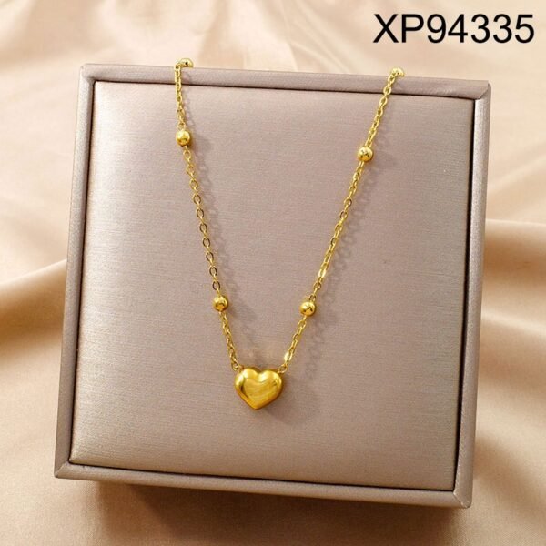 Collar corazón y bolitas - Imagen 2