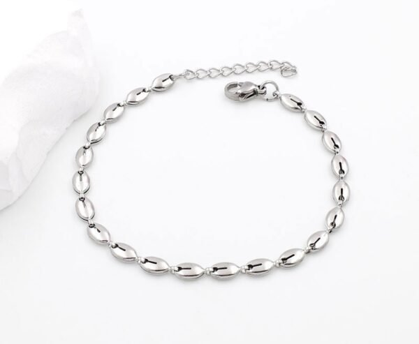 Pulsera plateada granos de café
