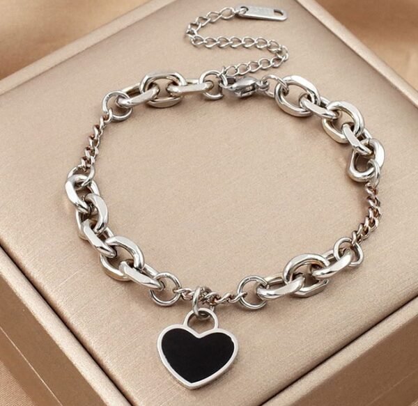 Pulsera corazón esmaltado