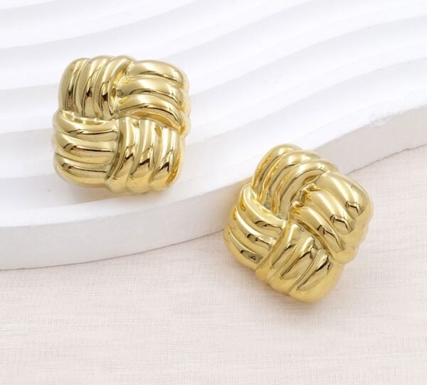 Aros cuadrados golden - Imagen 2