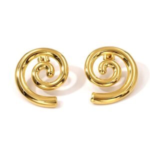Par de aros espiral gold