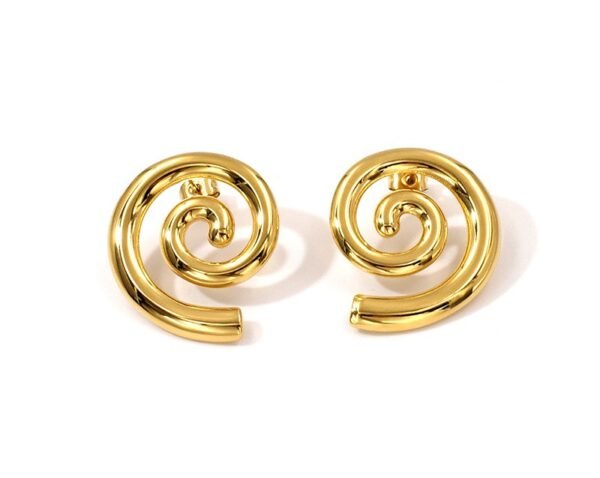 Par de aros espiral gold