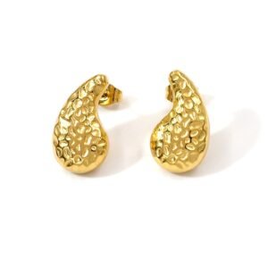 Aros mini drops con hoyitos (gotas 18mm)