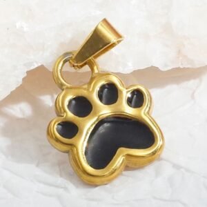 Dije huella esmaltada perro 2cm