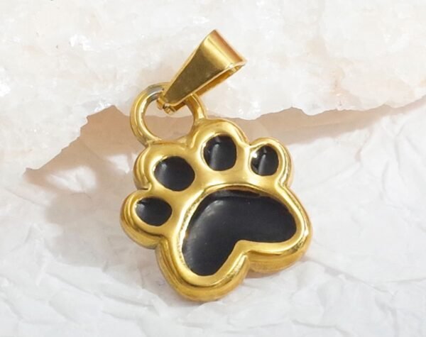 Dije huella esmaltada perro 2cm