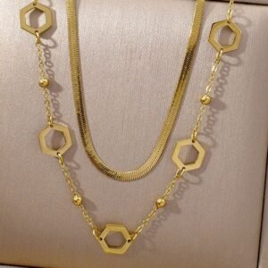 Collar doble rombos