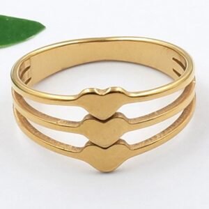 Anillo corazón triple talle #6