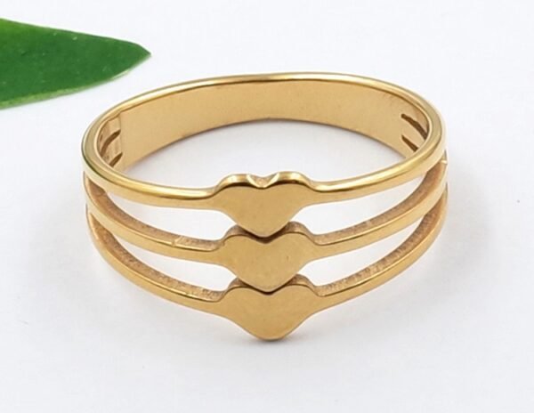 Anillo corazón triple talle #6