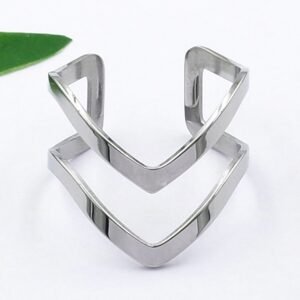 Anillo doble V (talle 7)
