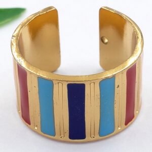 Anillo rayas de colores (talle 7)