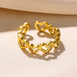 Anillo corazones (talle 7)