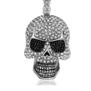 Dije calavera con circones (4cm)