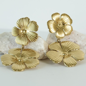Aros doble flor