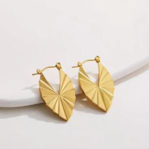 Aros dorados abanicos