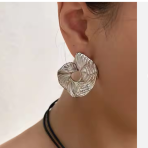 Aros remolino plateados