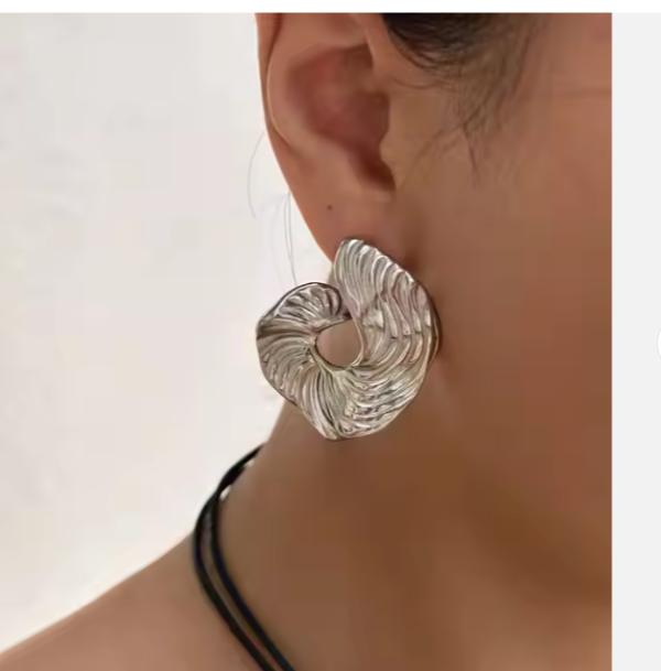 Aros remolino plateados