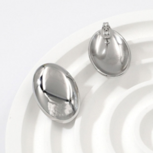 Aros ovales plateados 23mm