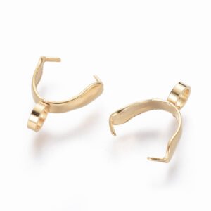 DROPS DORADOS DE ACERO 11X3MM