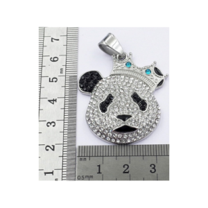 Dije panda plateado 4cm
